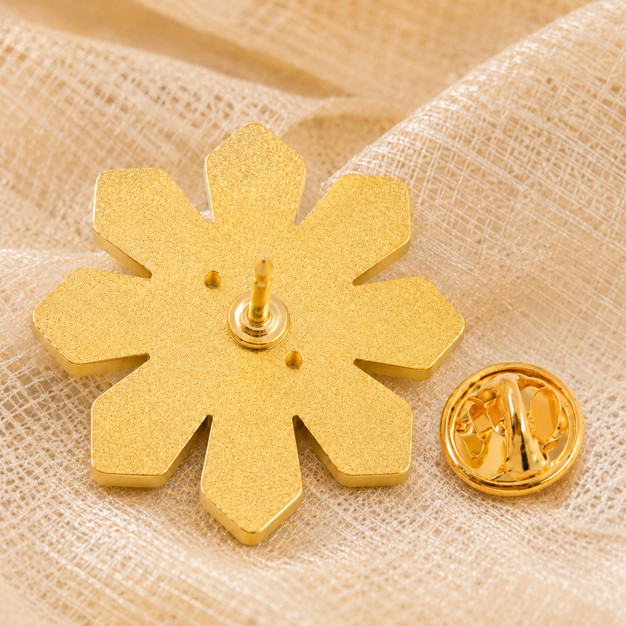 Philippines Sun Flag Enamel Lapel Pin 3cm Gold Metal