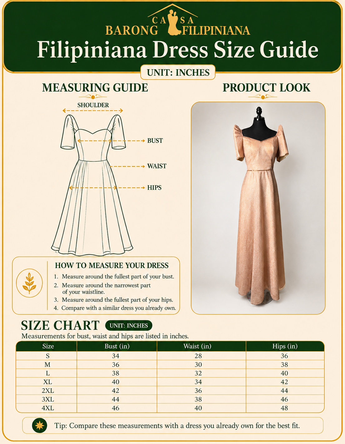 Hilaga Filipiniana Gown in Champagne Pink