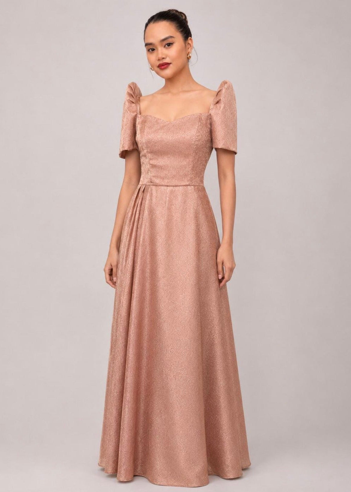 Aurelia Filipiniana Gown in Rose Gold Nude