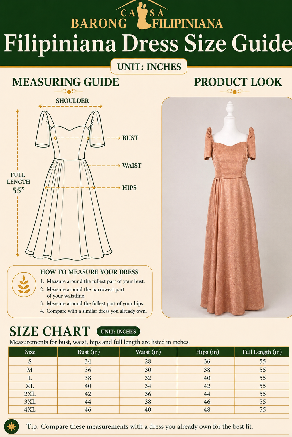 Aurelia Filipiniana Gown in Rose Gold Nude
