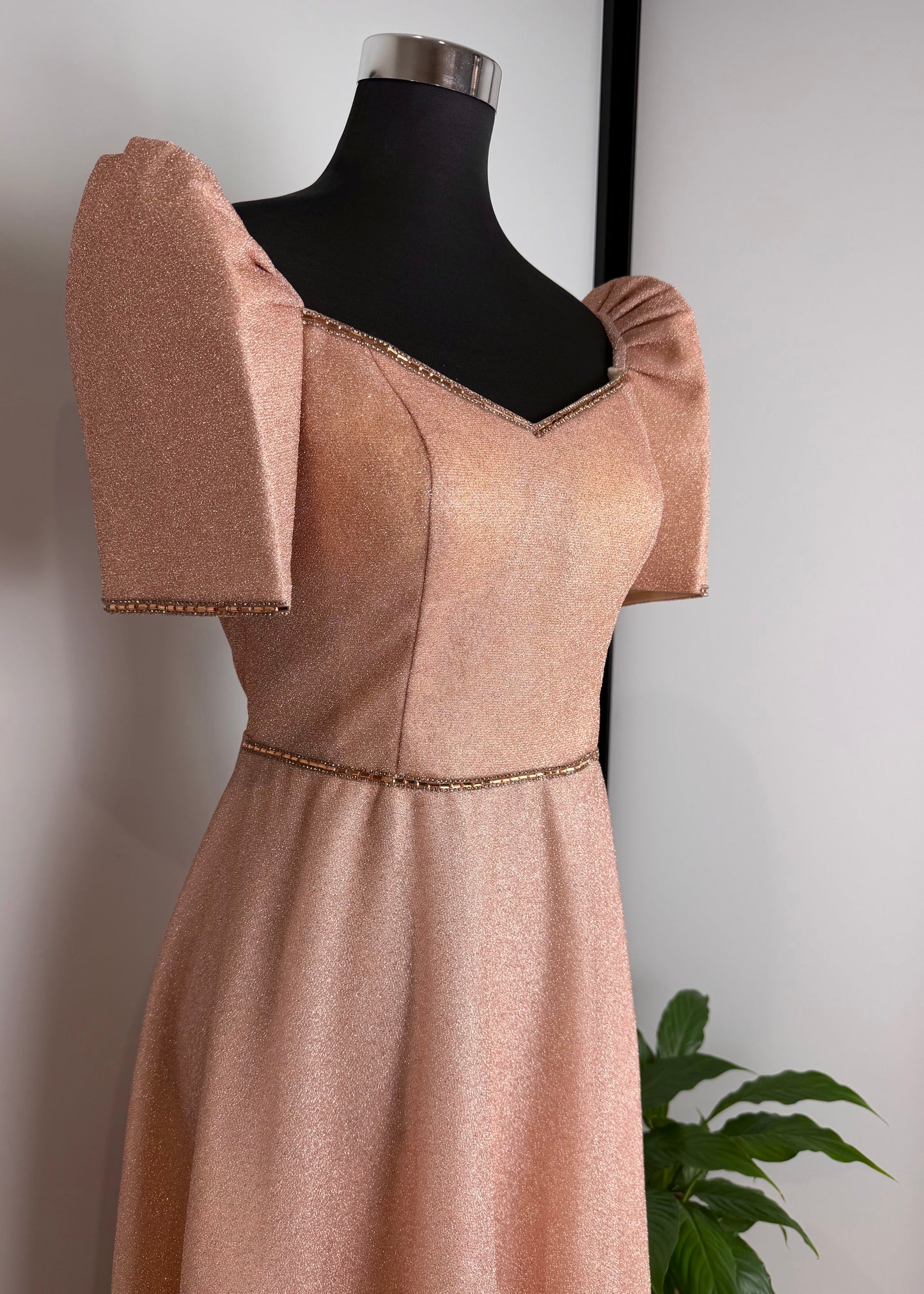 Hilaga Filipiniana Gown in Champagne Pink