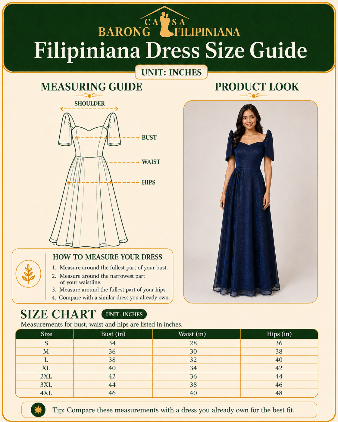 ASULA_FILIPINIANA_GOWN_IN_NAVY_BLUE_FULL_BODY MEASUREMENT GUIDE