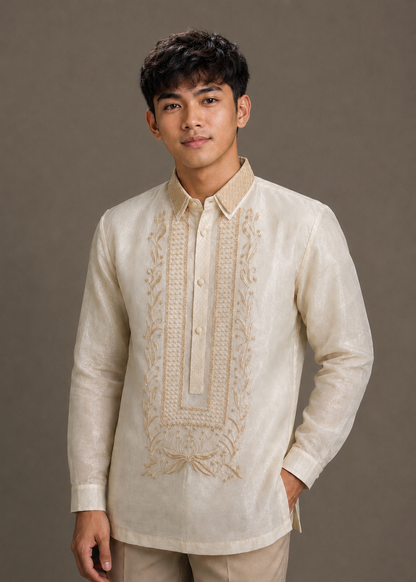 Aguinaldo Barong Tagalog Piña Organza With Lining