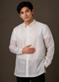 Emilio Barong Tagalog Piña Cocoon Off White
