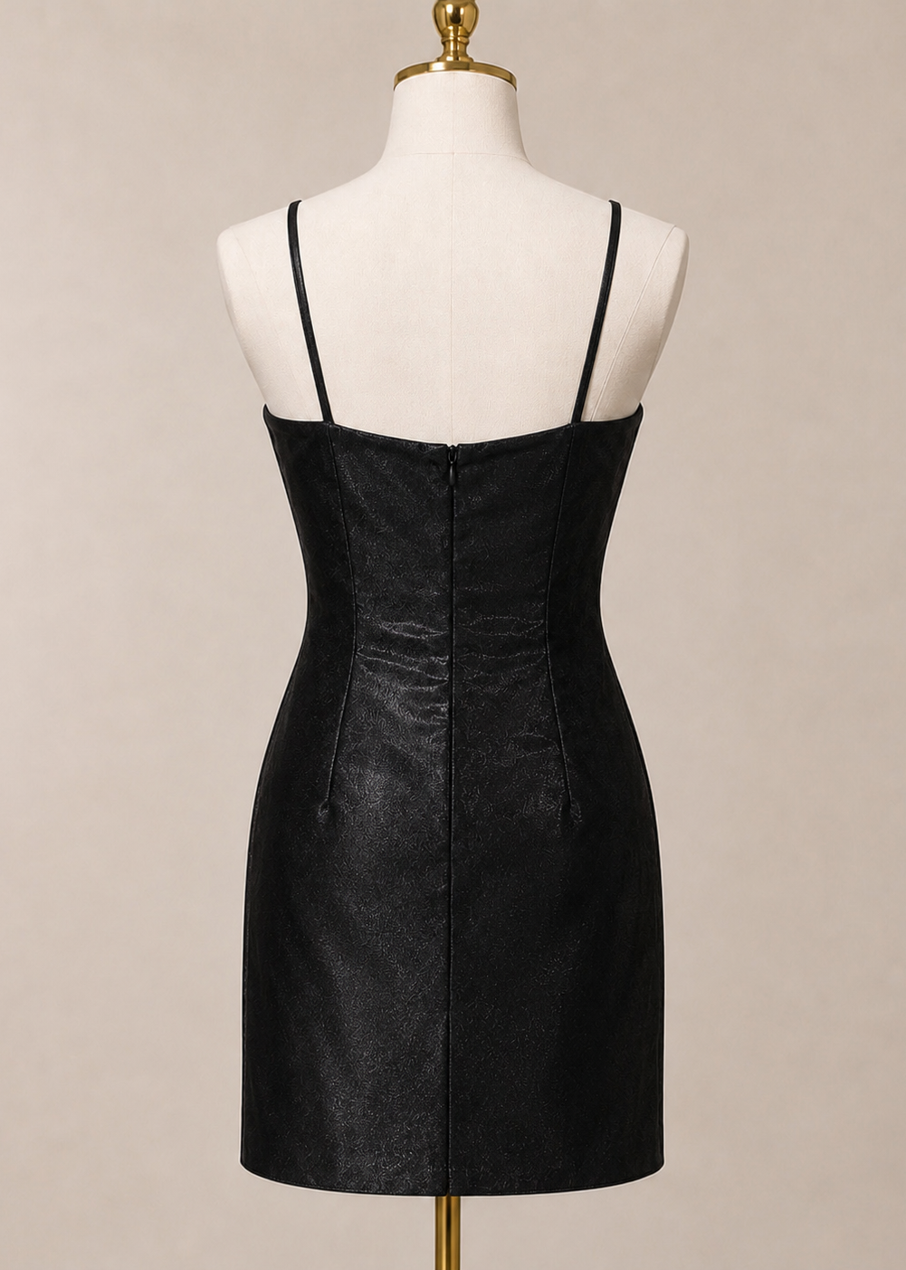 Magdalena Base Dress Spaghetti Dress Organza w/ Satin Lining in Black