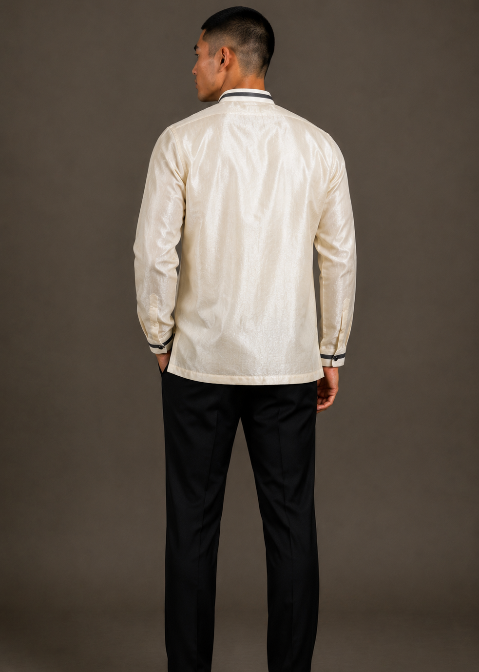 Juan Barong Tagalog Piña Organza Oriental Design with Lining