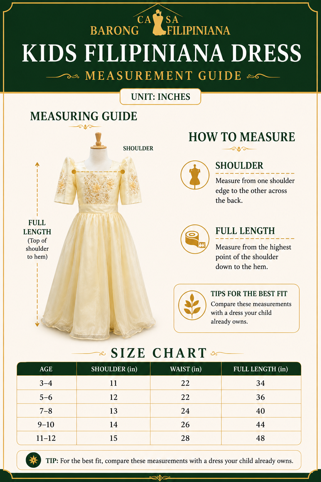 Isa Filipiniana Princess Ball Dress for Girls