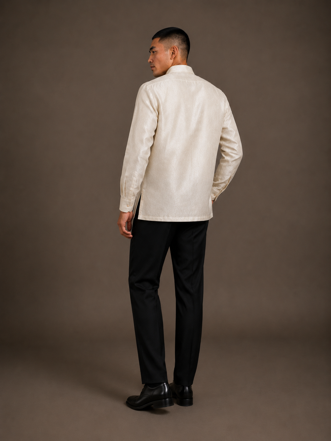 Sebastian Barong Tagalog Piña Organza with Lining Cream
