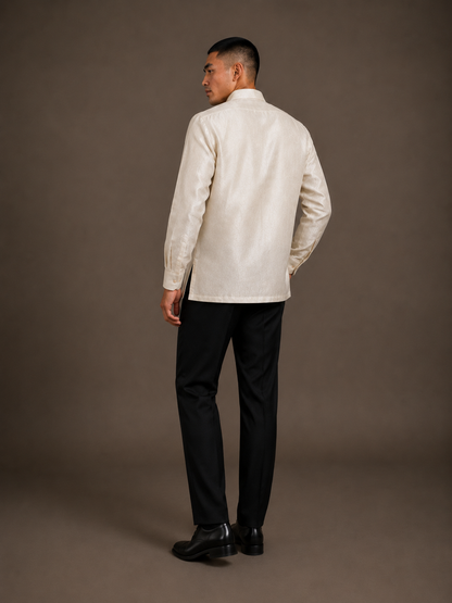 Sebastian Barong Tagalog Piña Organza with Lining Cream