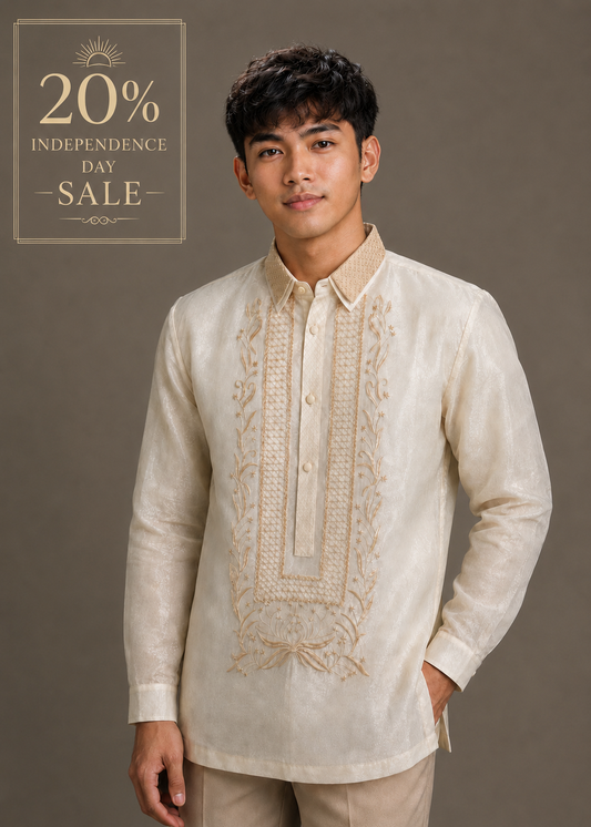 Aguinaldo Barong Tagalog in Premium Piña Organza With Lining