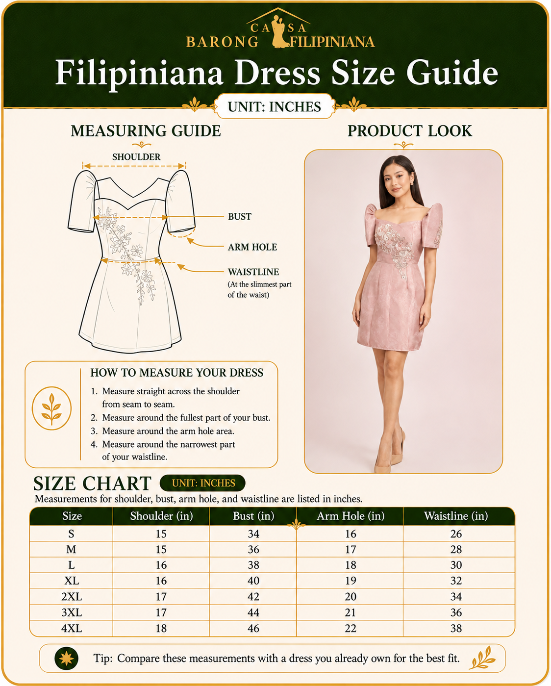 Luntian Filipiniana Mini Dress in Organza Blush Pink