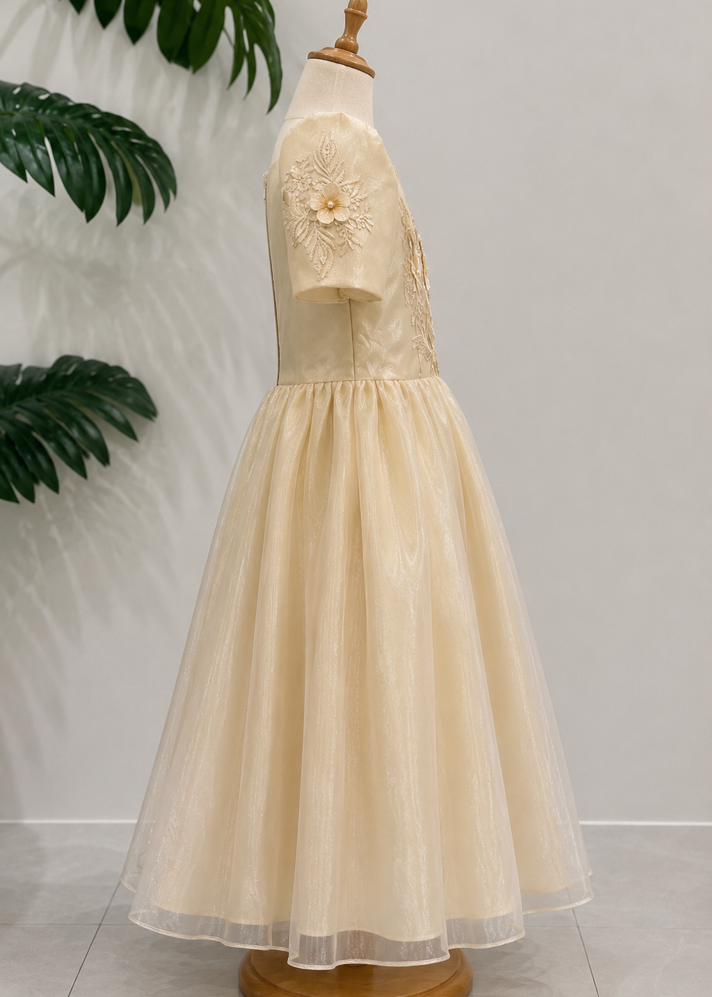 Malaya Princess Filipiniana Ball Dress for Girls Gold
