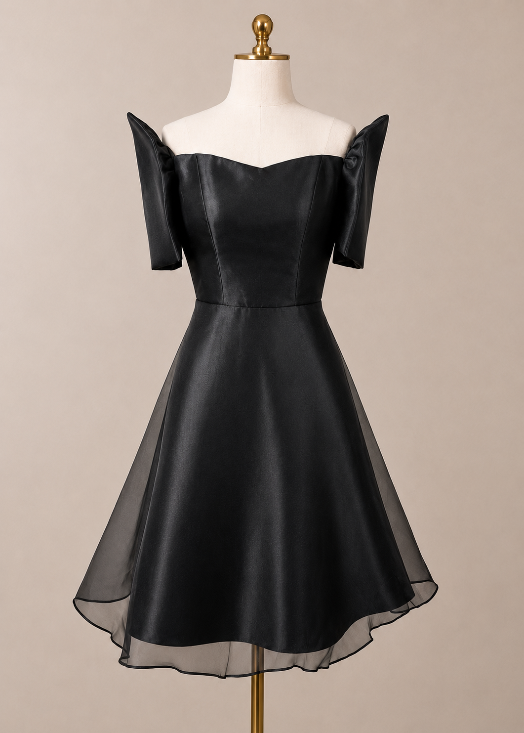 Mayari Filipiniana Mini dress in Satin Organza Black, black filipiniana dress, black filipiniana mini dress, filipiniana dress, sexy filipiniana dress, sexy black filipiniana dress