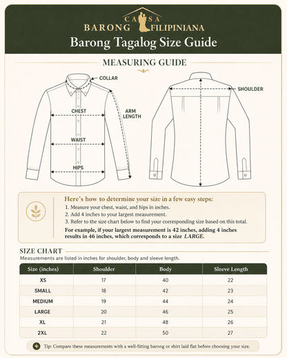 Bonifacio Barong Tagalog Premium Piña Organza with Lining Black